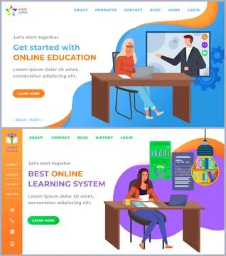 Qualified employee training program. Refresher course. Help in professional Stockillustratie