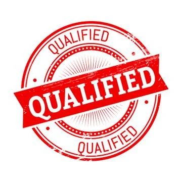 Qualified round stamp 스톡 일러스트