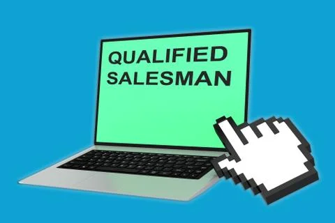 Qualified Salesman concept Stock Illustration