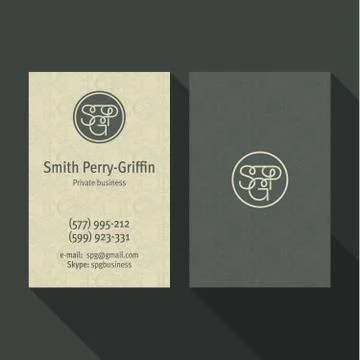 Qualitative elegant Business Card vector logo, and professional layout Stock Illustration