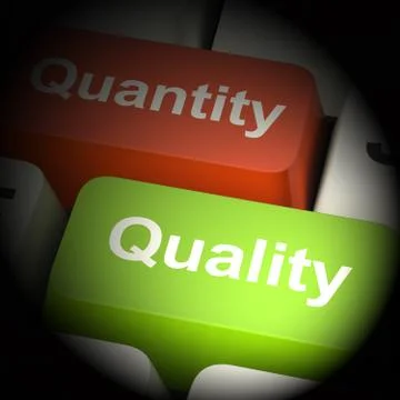 Quality And Quantity Computer Keys 3d Rendering イラスト素材