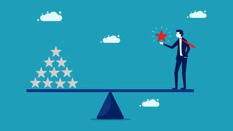 Quality and quantity. Management for excellent results. business people compa Stock Illustration