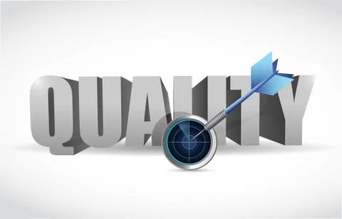 Quality and radar target illustration design Ilustração Stock