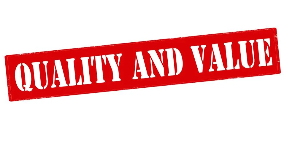 Quality and value Stock Illustration