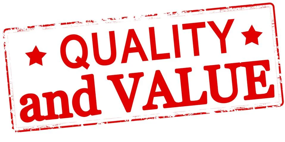 Quality and value Stock Illustration