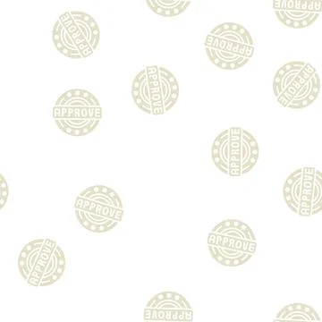 Quality approve glyph seamless pattern Illustrazione stock
