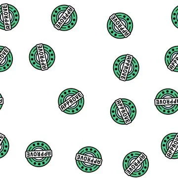 Quality approve vector seamless pattern イラスト素材