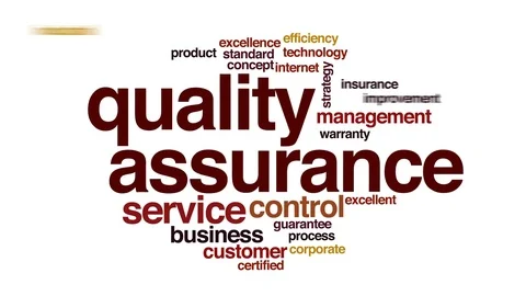 Quality assurance animated word cloud, text design animation. Stock Footage 72884618