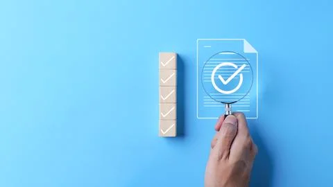 Quality assurance document control concept. Stock Photos