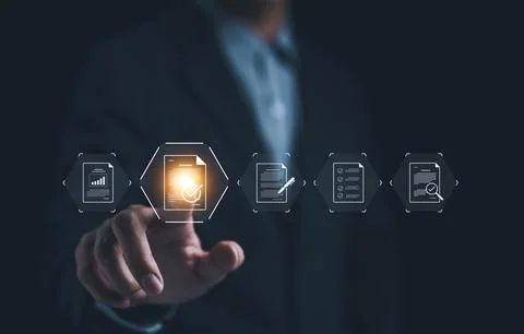 Quality Assurance Document Control Concept. Stock Photos