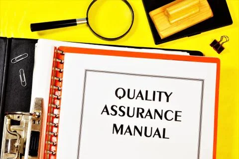 Quality assurance guide-label the text on the form in the Registrar's folder. Stock Photos