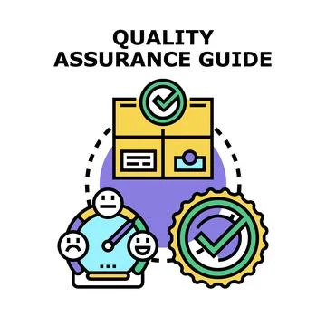 Quality assurance guide process for customer satisfaction Stock Illustration