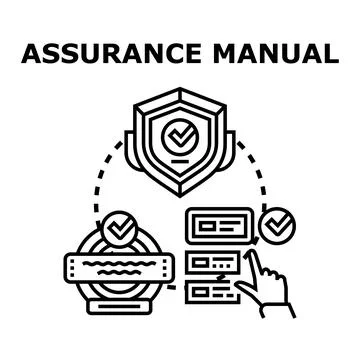 Quality assurance manual guiding business certification process Stock Illustration