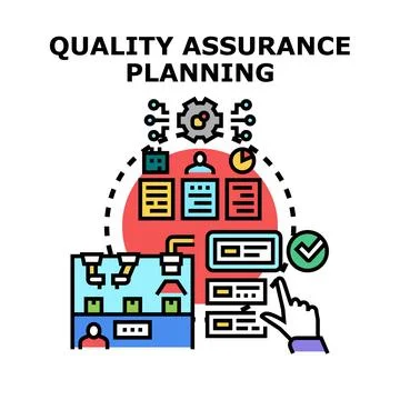 Quality assurance planning process optimization and control Stock Illustration