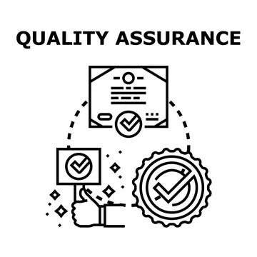 Quality assurance process with certification and positive feedback イラスト素材