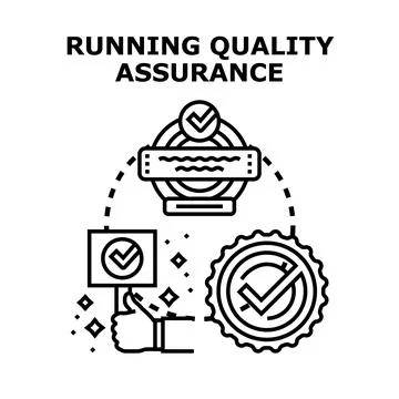 Quality assurance process concept with checkmark approval Stock Illustration