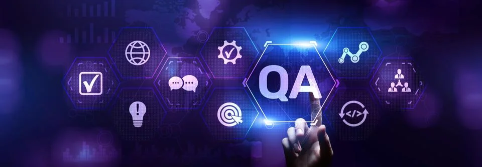 Quality Assurance QA for Ensuring Software Reliability. Stock Photos
