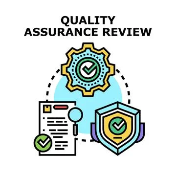 Quality assurance review process concept illustration Illustrazione stock