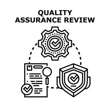Quality assurance review process concept illustration Illustrazione stock