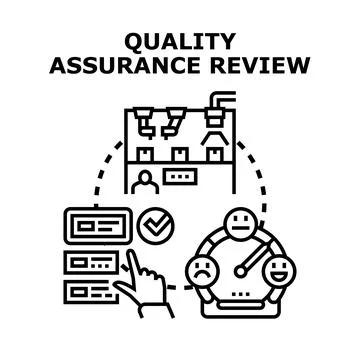 Quality assurance review process rating customer feedback Stock Illustration