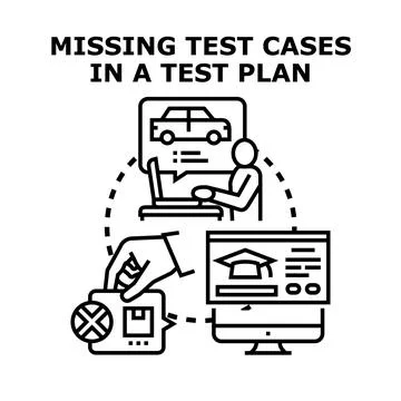 Quality assurance testing identifying missing test cases 库存插图