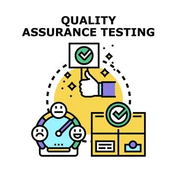 Quality assurance testing providing product service feedback Illustrazione stock