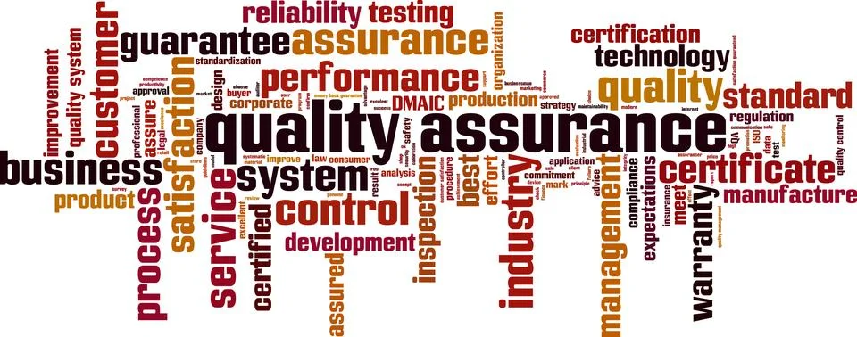 Quality assurance word cloud Stock Illustration