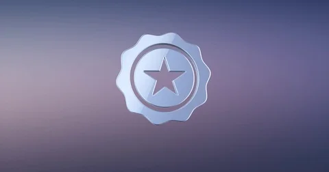 Quality Award Silver 3d Icon Stock Footage 71156063
