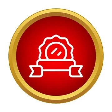 Quality badge icon representing premium award and certification Stock Illustration