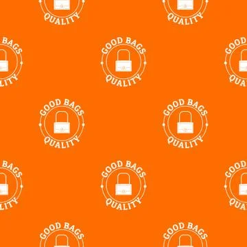 Quality bags pattern vector orange 스톡 일러스트
