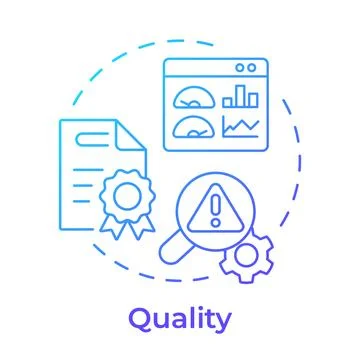 Quality blue gradient concept icon Stock Illustration