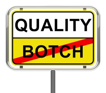 Quality-botch Stock Illustration