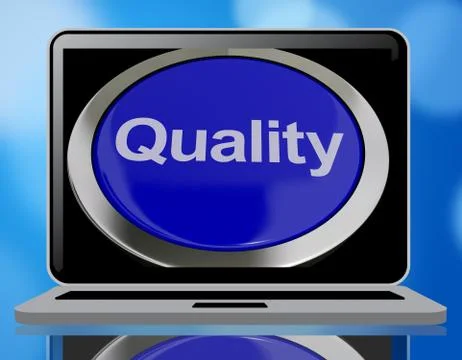 Quality Button Representing Excellent Service 3d Rendering Stock Illustration