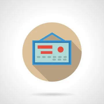 Quality certificate flat color design vector icon 스톡 일러스트