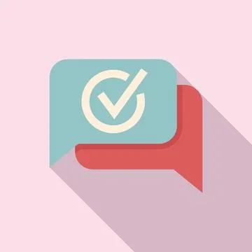 Quality chat icon flat . Ask question Ilustración de archivo