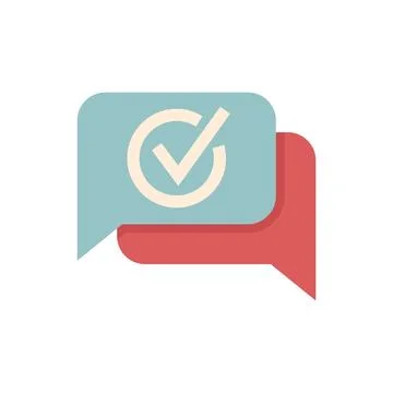 Quality chat icon flat vector. Ask question Ilustración de archivo