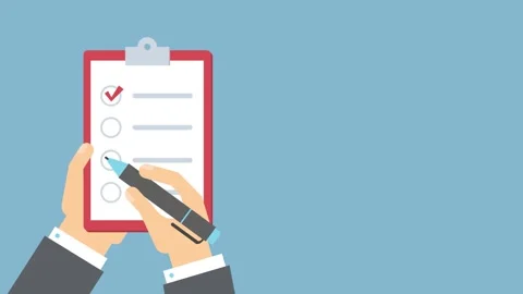 Quality check flat icon animation Stock Footage 243061596