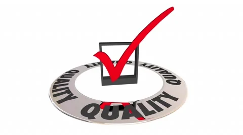 Quality Check Mark Box Ring Great Excellent Job Work Product Stock Footage 61336751