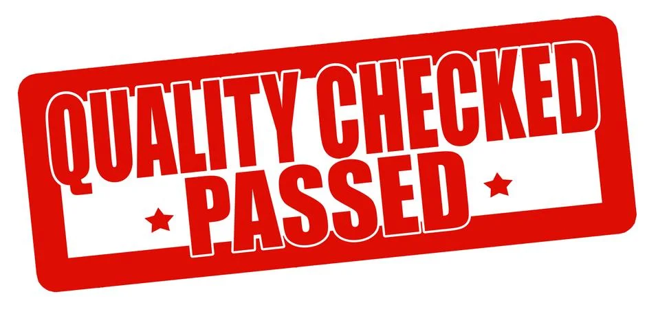 Quality checked passed Illustrazione stock