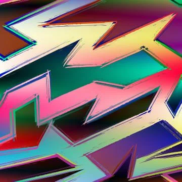 Quality colored pattern in graffiti style for your design vector illustration Stock Illustration