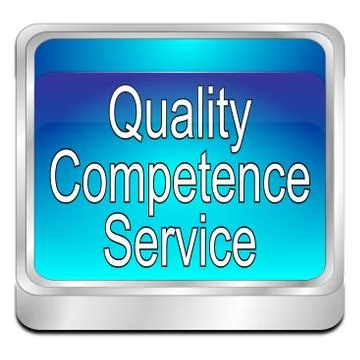 Quality Competence Service Button - 3D illustration Stock-Illustration