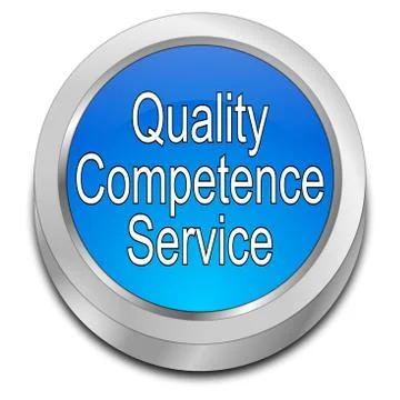 Quality Competence Service Button Stock Illustration