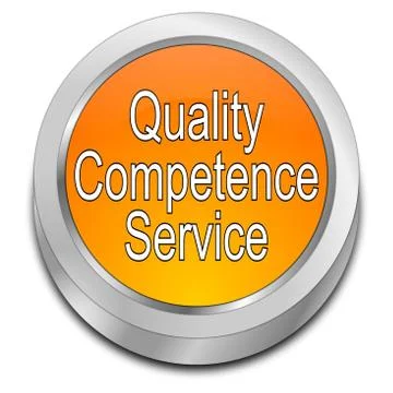 Quality Competence Service Button Stock Illustration
