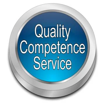 Quality Competence Service Button Stock Illustration