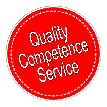 Quality Competence Service sticker Stock Illustration