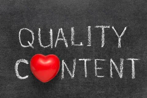 Quality content Stock Photos