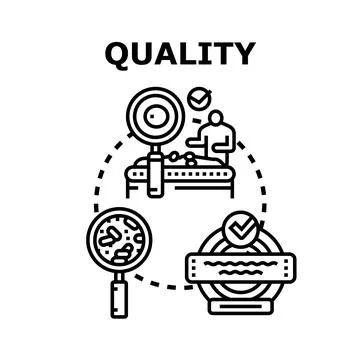 Quality control and assurance vector concept Illustrazione stock