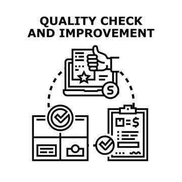 Quality control and improvement process concept illustration Stock Illustration