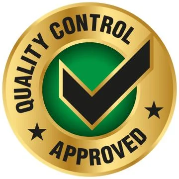Quality Control Approved icon - Vector Stock Illustration