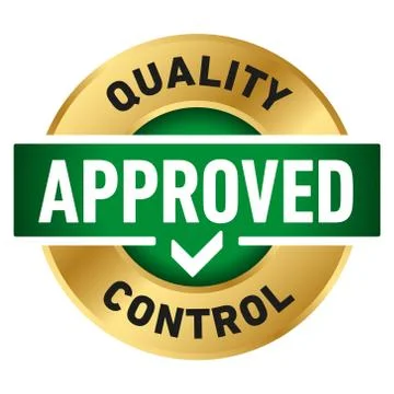 Quality Control Approved icon - Vector Stock Illustration